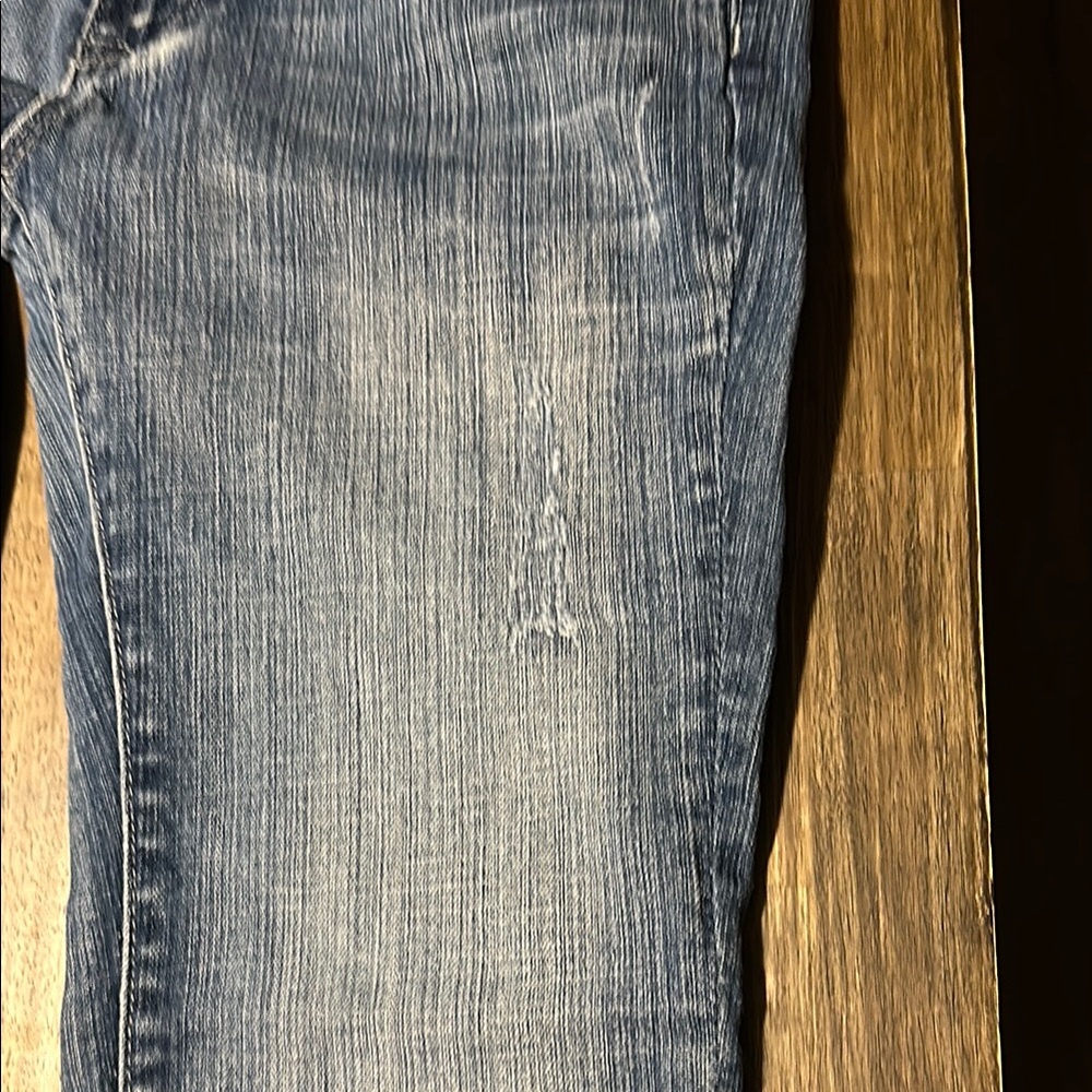 Vigoss Blue Boot Cut Jeans with Vintage-Inspired Fading . Sz 7 - Picture 11 of 12